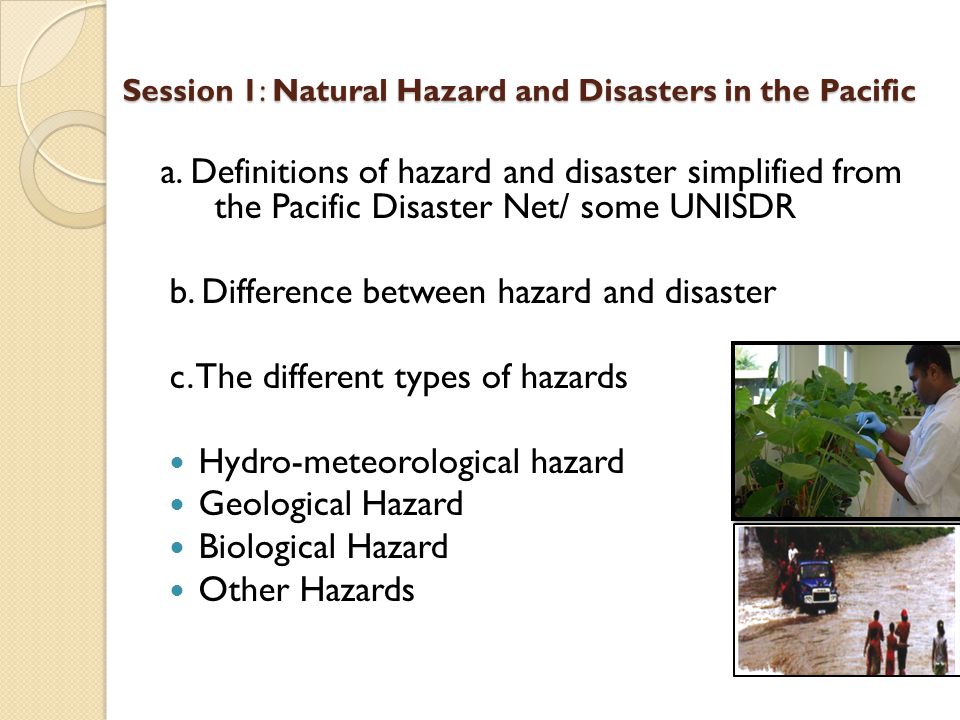 Identify the difference between risk and hazard in a setting